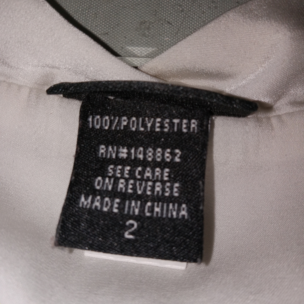 Torrid Cream Long Roll Tab Sleeve Faux Wrap Pullover 2 - Picture 8 of 9